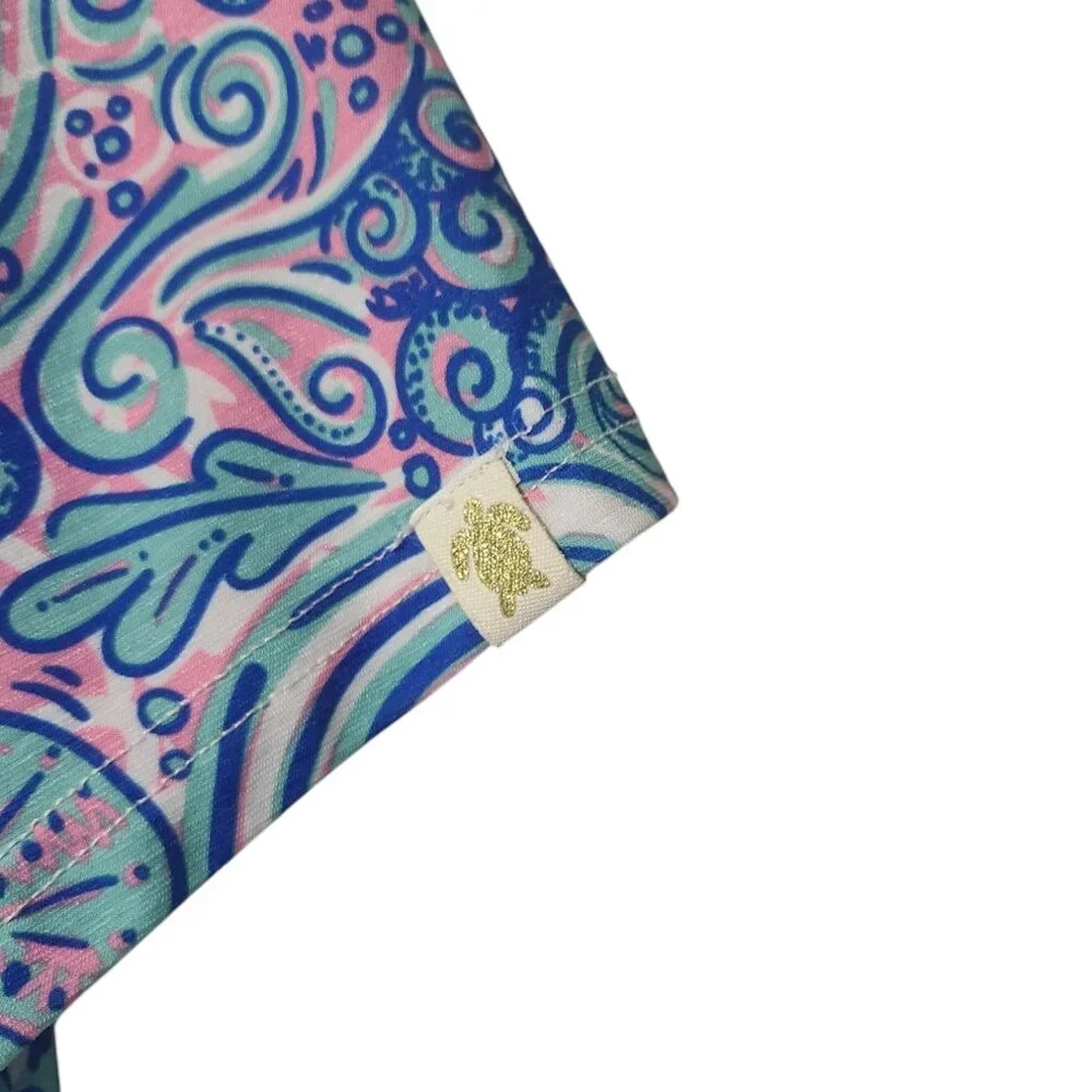 Simply Southern Pink and Blue SWIRLY Top Seashells Beach Small - Picture 7 of 16